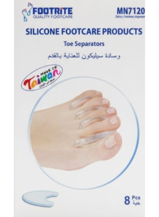 فوترايت وسادة سيليكون للعناية بالقدم واقي أصابع القدم 8 قطع MN7120 - Image 1