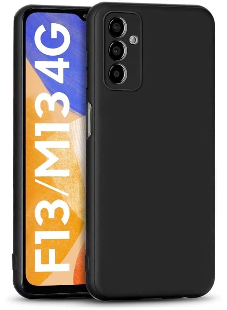 Protective Cover For Samsung Galaxy M13 4G , Slim Fit Soft Back TPU Case Flexible Silicone Cover Compatible For Samsung Galaxy M13 4G - Black