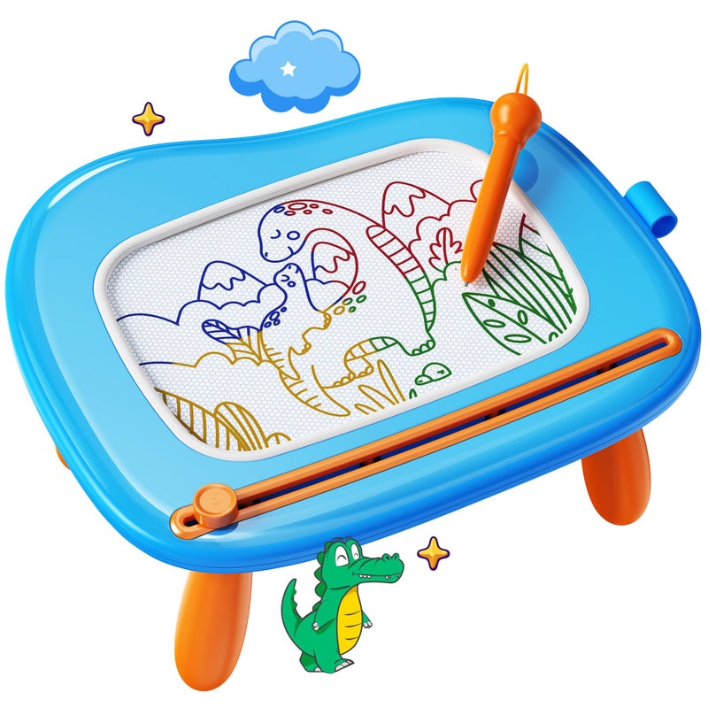 KOKODI Magnetic Drawing Board, Toddler Girl Toys for 1-2 Year Old, Large Doodle Board Pad Learning and Educational Toys for 1 2 3 Year Old Baby Kids Birthday Gifts(Blue) - Image 1