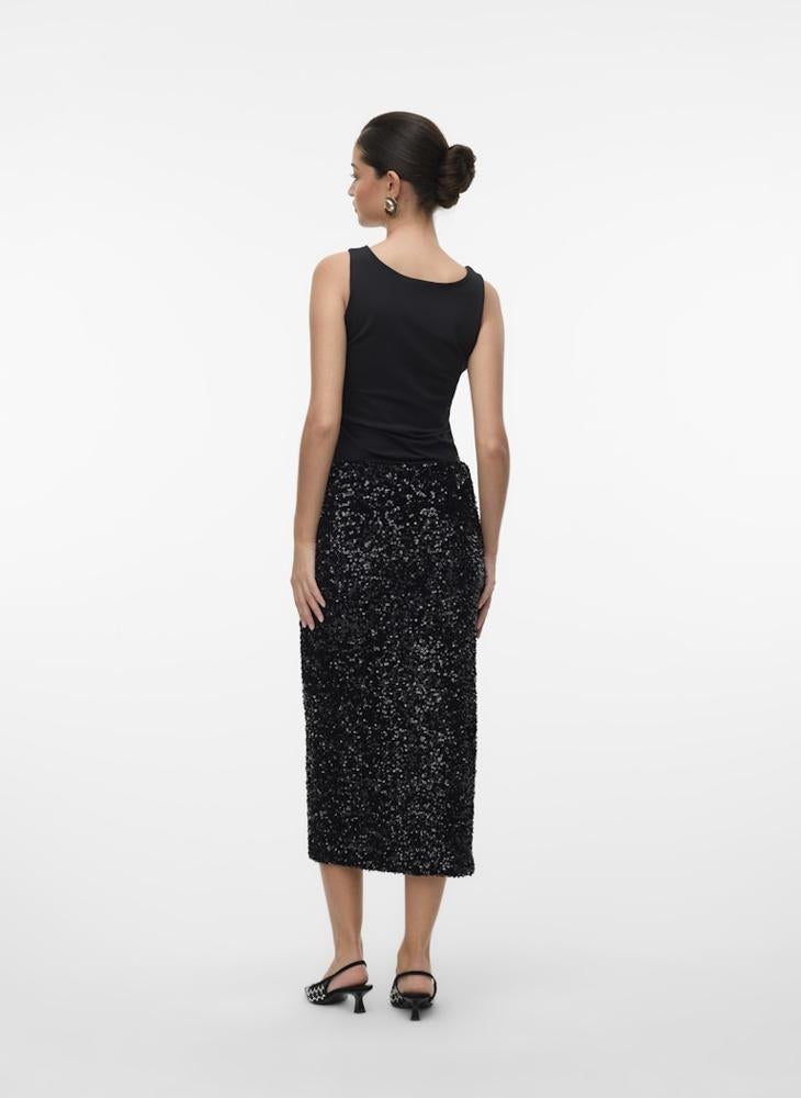 فيرو مودا تنورة ميدي بتفاصيل متسلسلة - Image 2