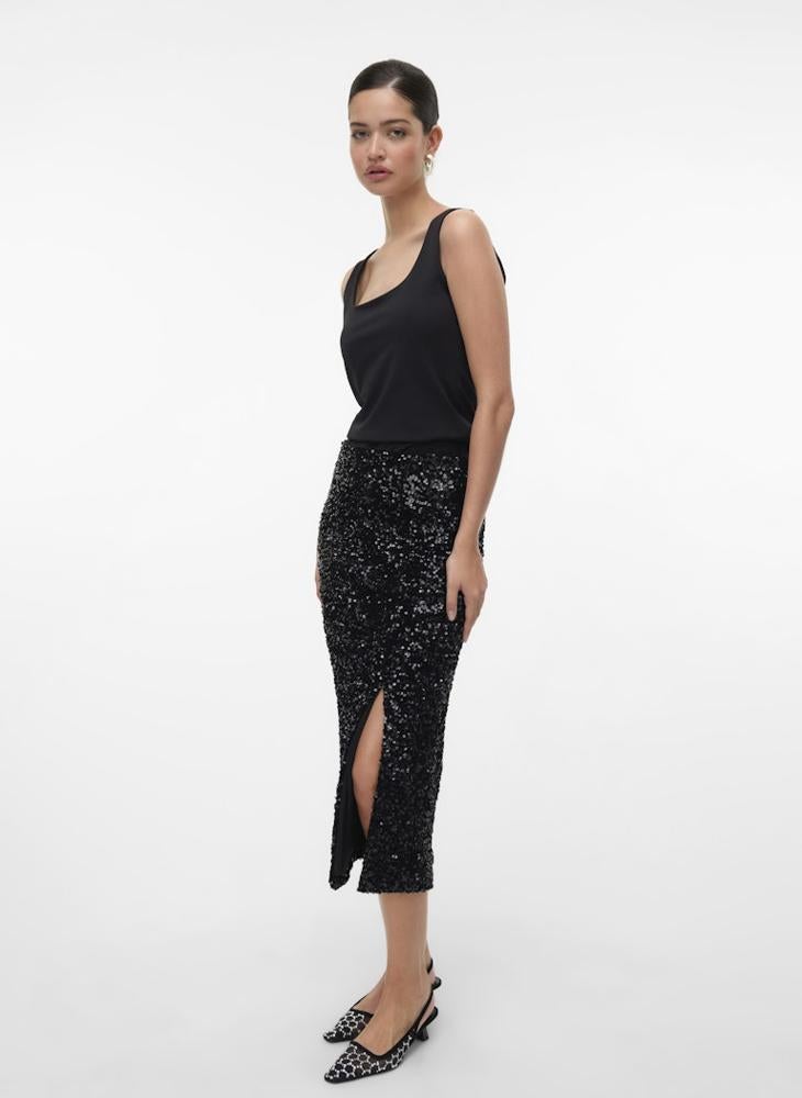 فيرو مودا تنورة ميدي بتفاصيل متسلسلة - Image 3