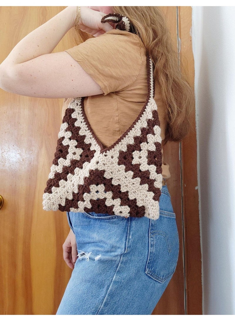 CROCHKA Elegant Handmade Summer Crochet Shoulder Bag