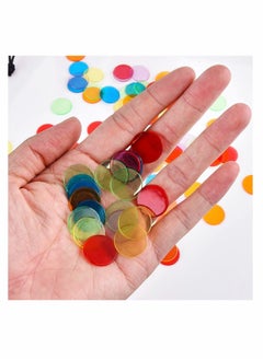 Generic Anbane Transparent Color Counters Counting Bingo Chips Plastic Markers with Storage Bag (Multicolored, 250 Pieces)  - Image 4
