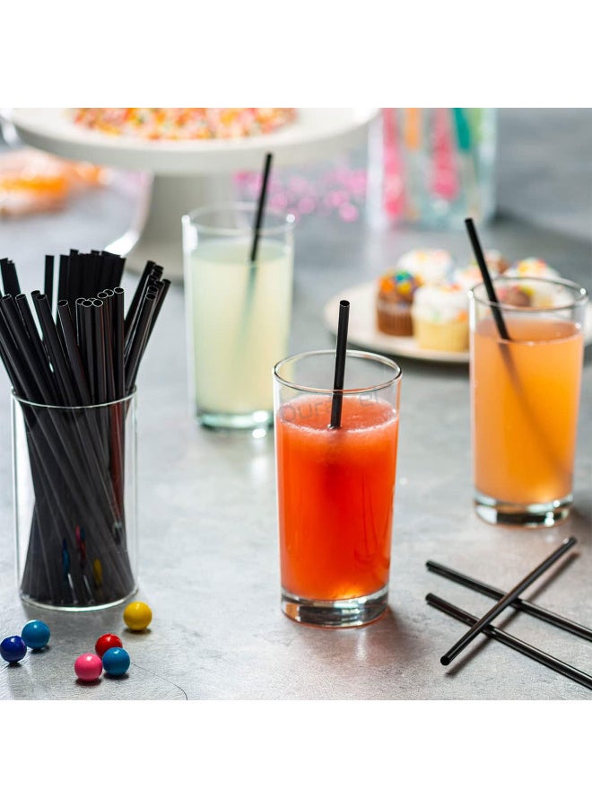 Duravel Black Plastic Drinking Straws, Individually Wrapped, 11mm x 210mm, 100 Pieces - Image 4