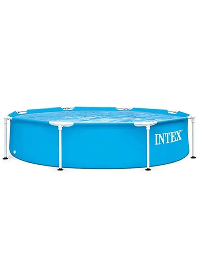 INTEX Metal Frame Round Blue Swimming Pool 244x51cm - Image 1