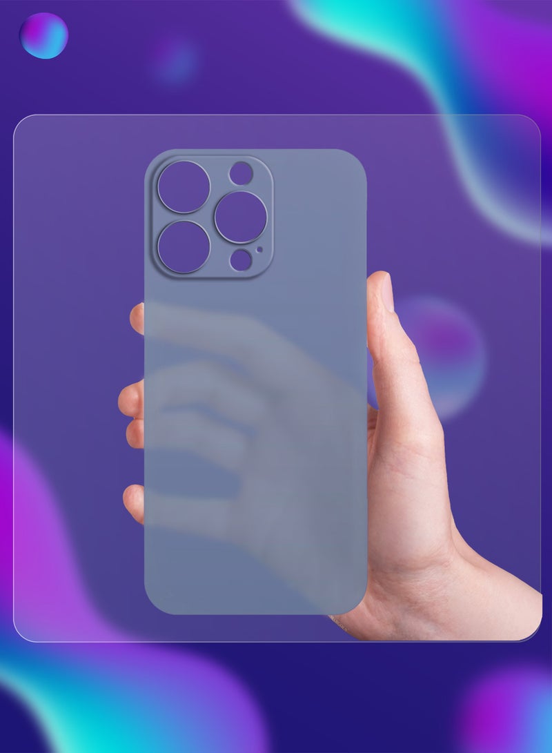 CATANES Thin Case for iPhone 16 Pro , Back Cover Sturdy Durable Ultra-Thin Case Drop Protection Cover Clear - Blue - Image 3