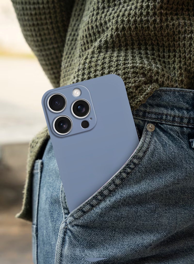 CATANES Thin Case for iPhone 16 Pro , Back Cover Sturdy Durable Ultra-Thin Case Drop Protection Cover Clear - Blue - Image 5