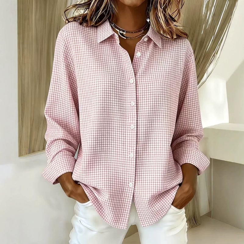 Women's Plaid Long Sleeve Shirt - Image 2