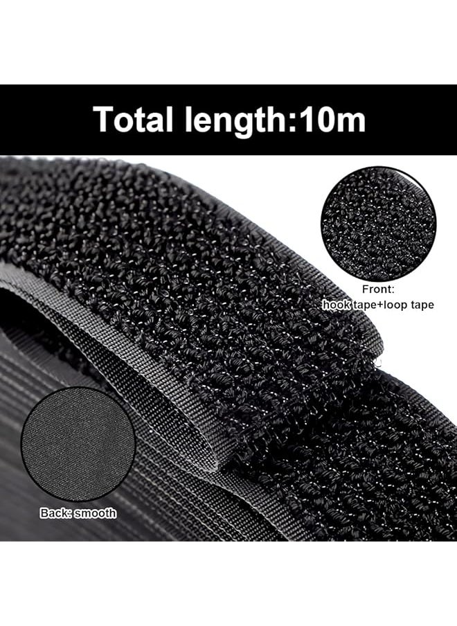 erorex - Cable Ties Strap 10M Adjustable Cable Ties Wire Organizer With 50 Buckles Reusable Cable Cinch Strap Fastener Hook And Loop Securing Strap Cord Ties For Cable Organizer Tidy Cord Management - Image 1