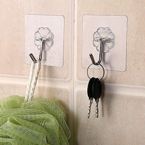 Cellowplus Cellowplus Wall Hooks for Hanging Strong Sticker Sticky Heavy Duty Home Kitchen Bathroom Key Frame Holders Pack of 15 Metal Silver  - Image 5