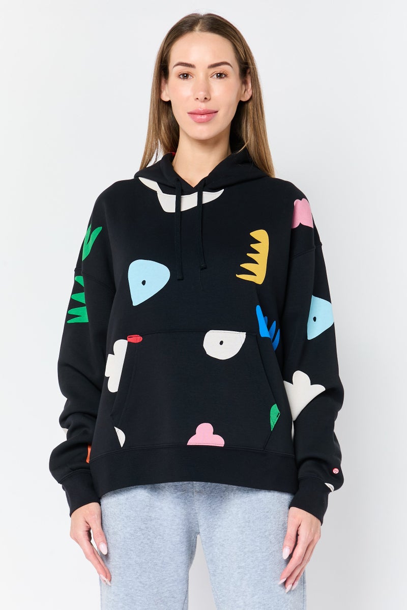 Nike Women Loose Fit Long Sleeve Outdoor Hoodie, Black - Image 1