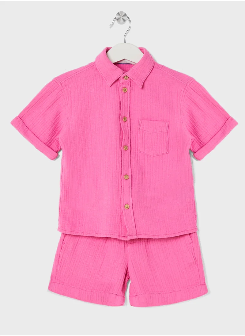 اتش اند ام 2-Piece Shirt And Shorts Set