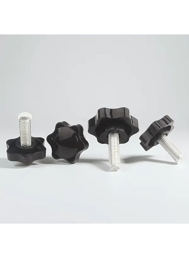 M12x45mm Adjustable Torx Hand Knob Plastic Rubber Grip Handle Hand Tightened Star Wheel - Image 4