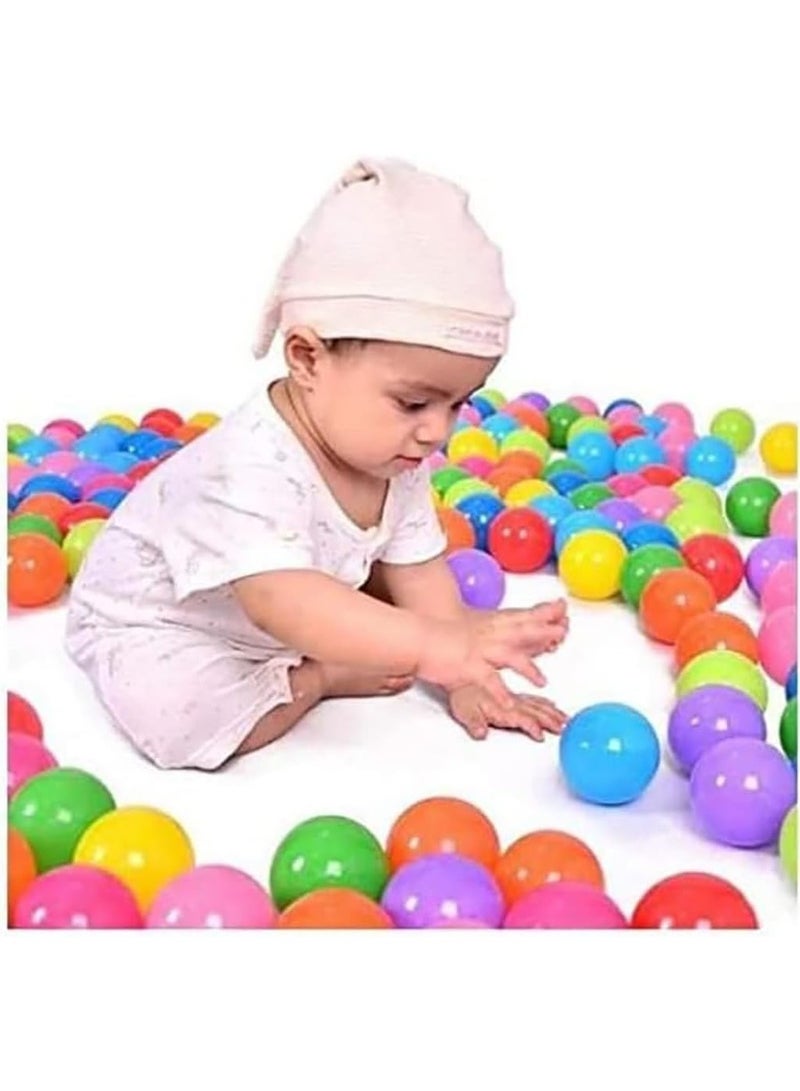 سكاي تاتش 100 قطعة من كل عبوة من كرات المحيط البلاستيكية الناعمة والملونة، مثالية لملء حظيرة اللعب الداخلية والخارجية وحفر الكرات وبيت اللعب للأطفال الصغار والأطفال الصغار - Image 2
