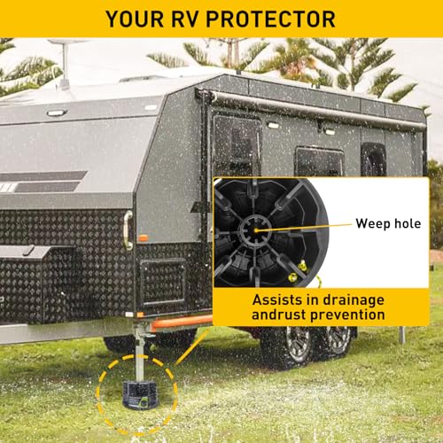 Hyfico Trailer Jack Block 4 Pack - RV Leveling Blocks for Travel Trailers Wheels and Any Jack, 20,000 lbs RV Camper Leveling Blocks with Bag, Leveling Blocks Universal Compatibility & Convenient Storage - Image 4