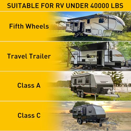 Hyfico Trailer Jack Block 4 Pack - RV Leveling Blocks for Travel Trailers Wheels and Any Jack, 20,000 lbs RV Camper Leveling Blocks with Bag, Leveling Blocks Universal Compatibility & Convenient Storage - Image 3