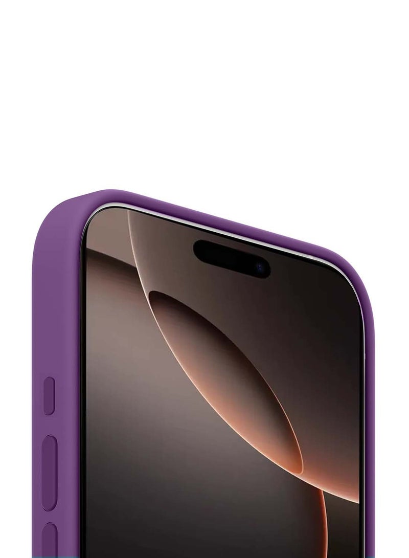 Wtech Apple iPhone 16 Pro Max 2024 Premium Liquid Silicone Case Cover - Eggplant Purple - Image 4