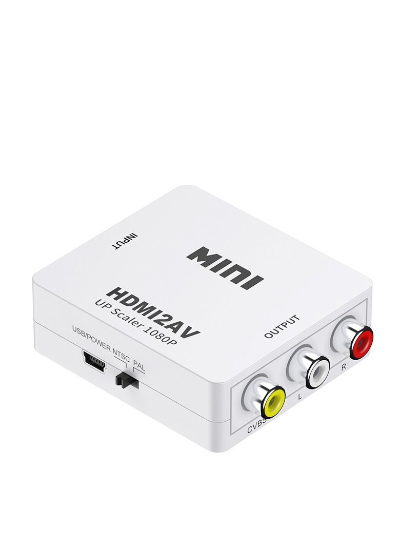 General - HDMI to RCA-WIN 1080P HDMI to AV 3RCA CVB Composite Video Audio Converter Adapter supports PAL/NTSC - Image 1