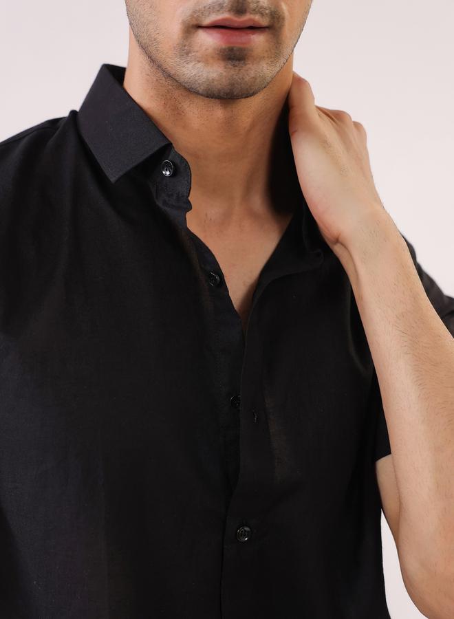 TRULOOM Men Solid Regular Fit Cotton Shirt - Image 5