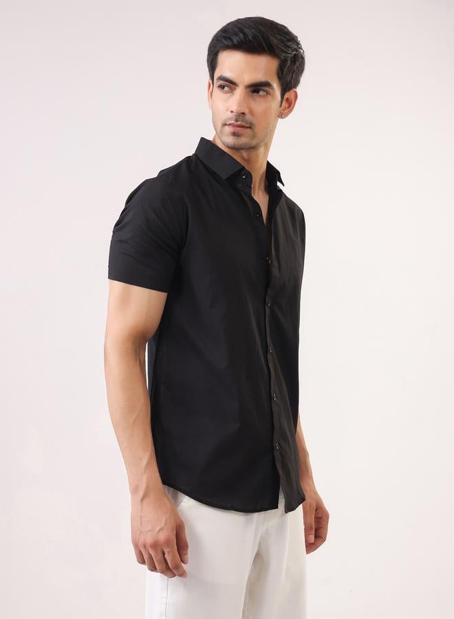TRULOOM Men Solid Regular Fit Cotton Shirt - Image 2