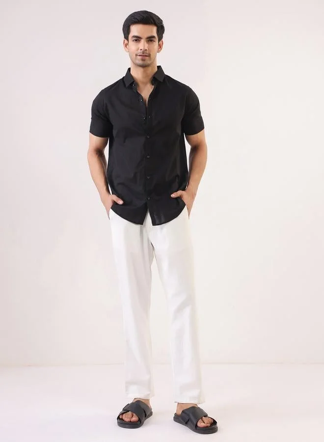 Truloom  Men Solid Regular Fit Cotton Shirt for Men | Best Price UAE