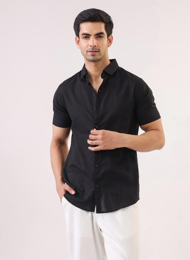 TRULOOM Men Solid Regular Fit Cotton Shirt - Image 4