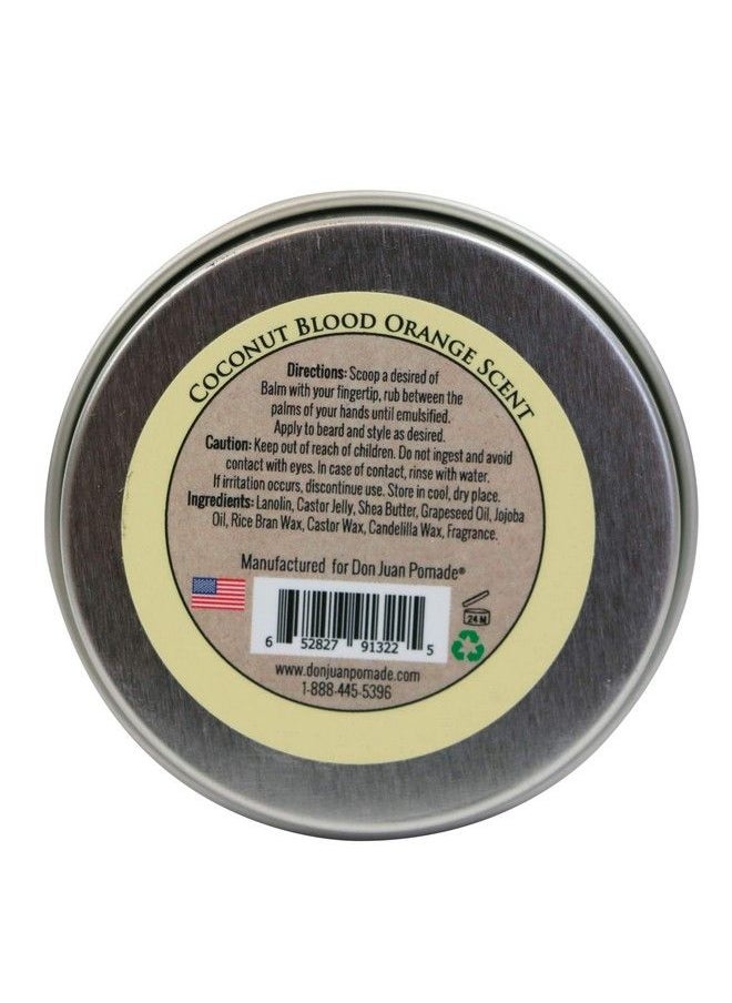 don juan - Beard Balm Coconut Blood Orange Scent 2 Ounce Leave In Conditioner All Natural Ingredients with Shea Butter and Jojoba Oil - Image 1