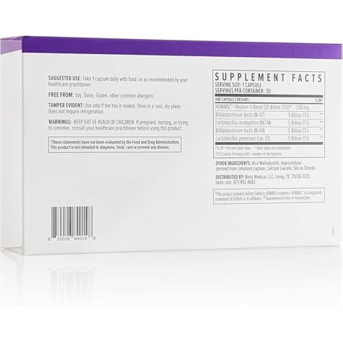 Biote Nutraceuticals - Multi-Strain PROBIOTIC 20B - Gut + Digestive (30 Capsules) - Image 5