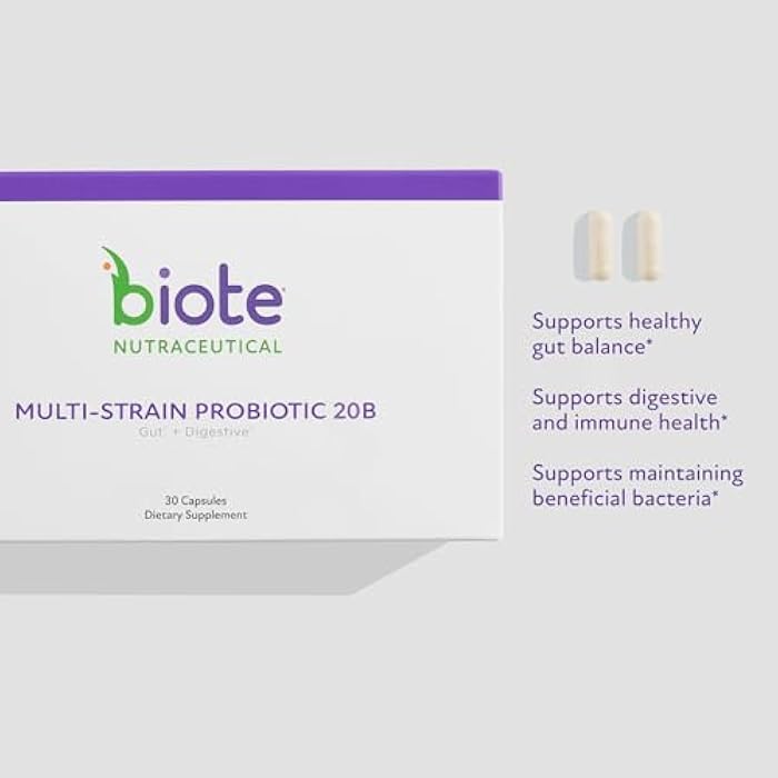 Biote Nutraceuticals - Multi-Strain PROBIOTIC 20B - Gut + Digestive (30 Capsules) - Image 2