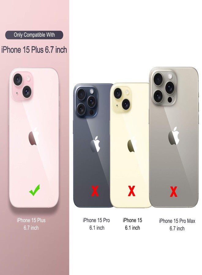 ULAK Compatible with iPhone 15 Plus Case Glitter, Heavy Duty Dual Layer Shockproof Protection Women Sparkly Transparent Protective Phone Cover for iPhone 15 Plus 6.7 inch, Clear Glitter - Image 2