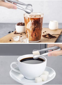 HAWAWA 4pcs Mini Ice Tongs Sugar Tongs Stainless Steel Small Serving Tongs Appetizers Tongs for Coffee Tea Sugar Candy Ice Cube Party Bar Kitchen 10.5cm  - Image 5