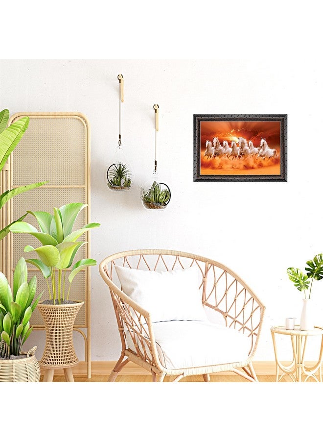 Indianara Vastu Runing Seven Horses Painting With Frame 13 Inches X 10 Inches (Style 15) - Image 3