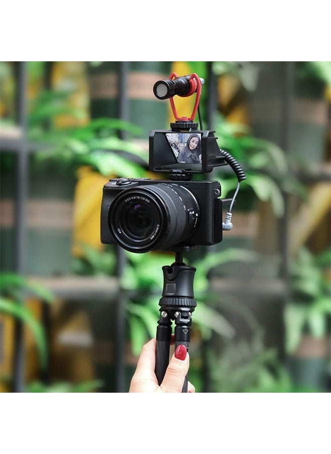 UURIG - UURig Vlog Selfie Flip Screen for Mirrorless Camera for Sony A7R3 A7III A7II A6000/A6300/A6500 Cold Shoe Bracket Microphone Mount for Fujifilm XT3 XT20 Canon Panasonic GX85 Nikon Z7 Reverse Mirror - Image 1
