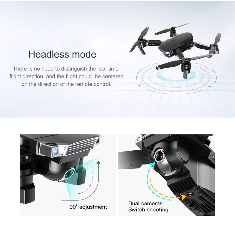 أورلينيك طائرة بدون طيار Orlenic SG901 4K مزودة بكاميرا مع تحديد موضع التدفق البصري - طائرة رباعية المراوح قابلة للطي تعمل بالواي فاي FPV مع صورة إيماءة، وضع اتبعني، واجهة MV، تحكم بعيد المدى للبالغين، تتضمن جهاز تحكم عن بعد - Image 3