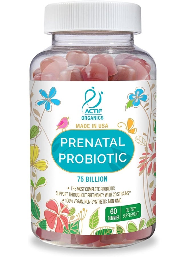 ACTIF Prenatal Probiotic Gummies for Women - 60 Count - Image 2