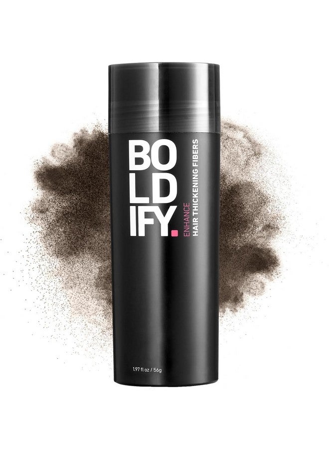 BOLDIFY Hair Fibers (56g) Fill In Fine and Thinning Hair for an Instantly Thicker & Fuller Look - Best Value & Superior Formula -14 Shades for Women & Men - ASH BROWN - Image 1