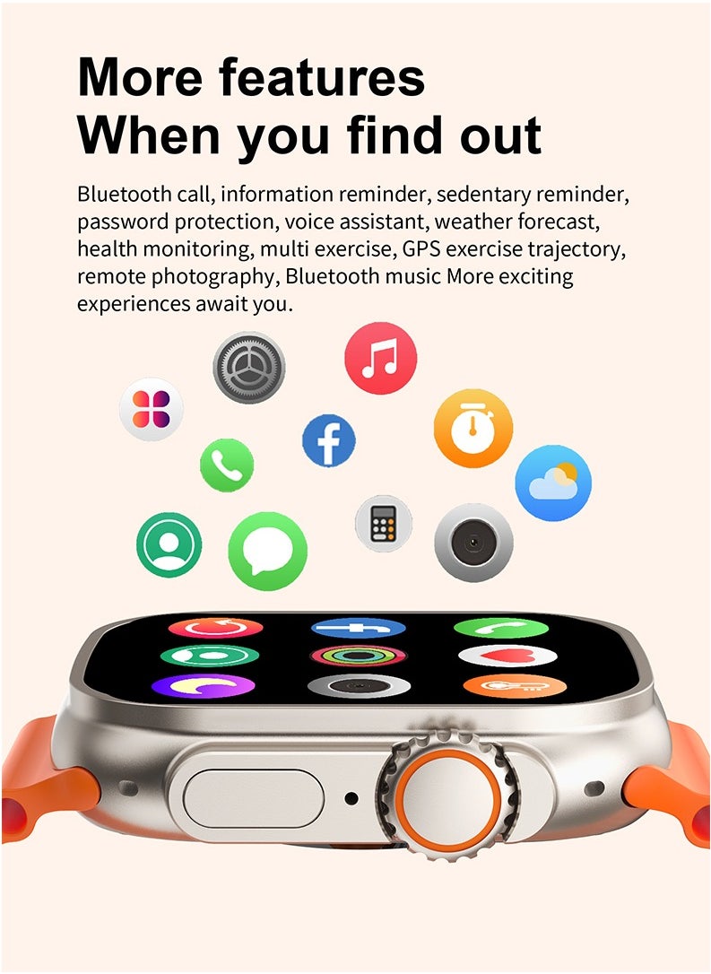 AROAQ - T900 Ultra Bluetooth Calling Smart Watch, 2.2" Big Display Multifunctional Smart Sports Watch, 220mah Battery Waterproof Smart Wrist Watch with All Sports Features And Health Tracker, (Black) - Image 1