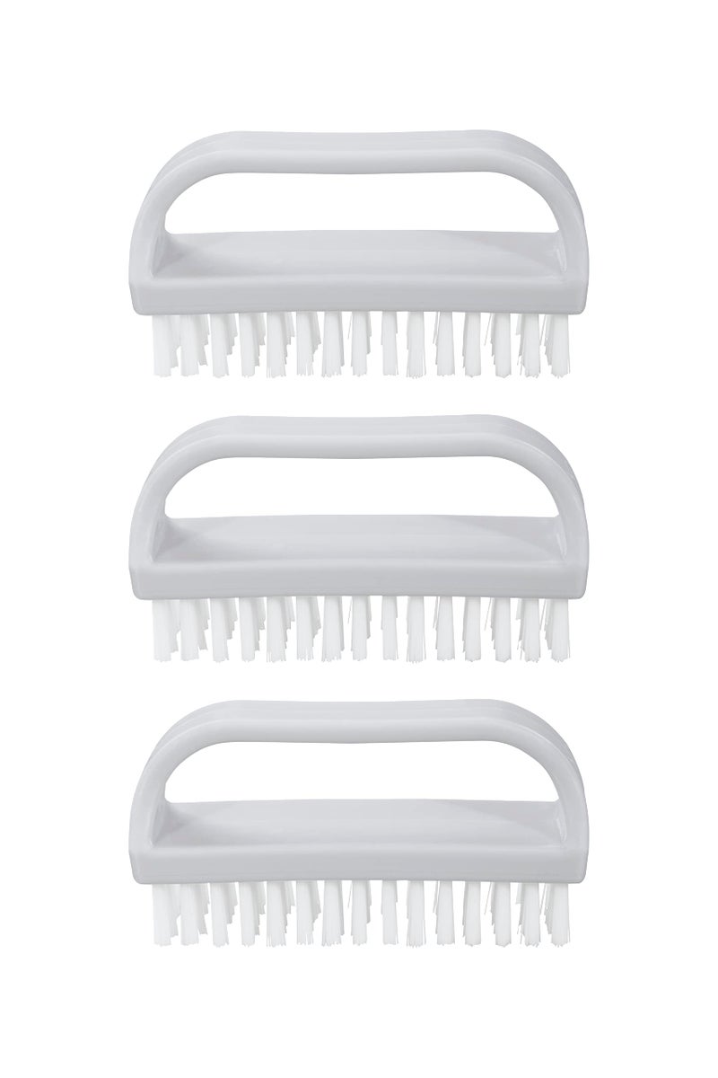Nail Brush for Cleaning Fingernails, Nail Scrubber Brush, Toe Foot Hands Fingernail Brush Cleaner- Small Scrub Brush- All-Purpose Stiff Cleaning Brush for Home, Kitchen, Work, (3)