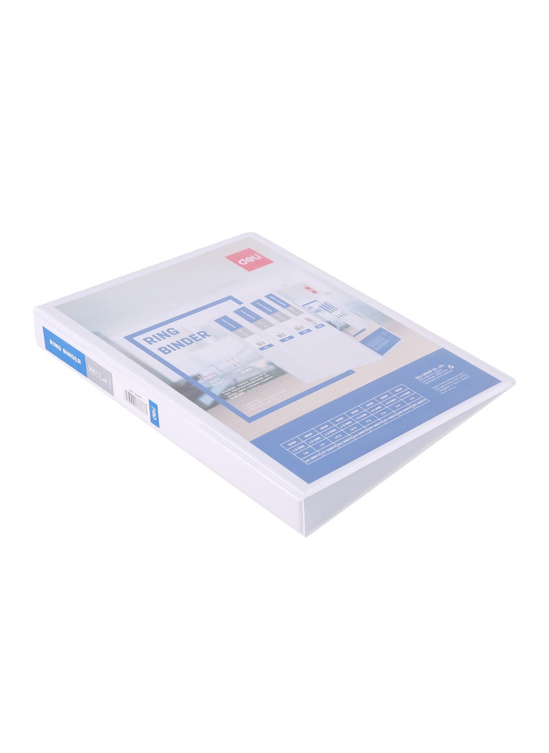 Deli - E5610N Ring Binder - A4, 1” 2D, White - Image 1