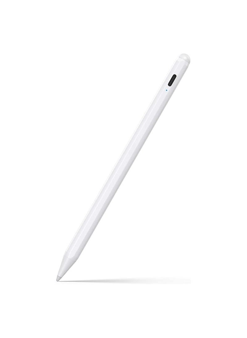 Stylus Pen with Palm Rejection – Compatible with iPad 2018-2021, Generations 6-9, Pro 11 & 12.9 inch, Air 3-5, Mini – White 