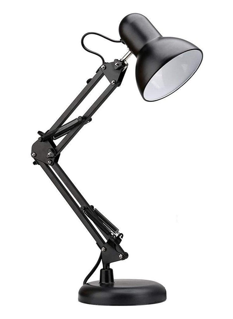 Generic - Modern LED table lamp with long adjustable swing arm, classic clip, color: black. - Image 1