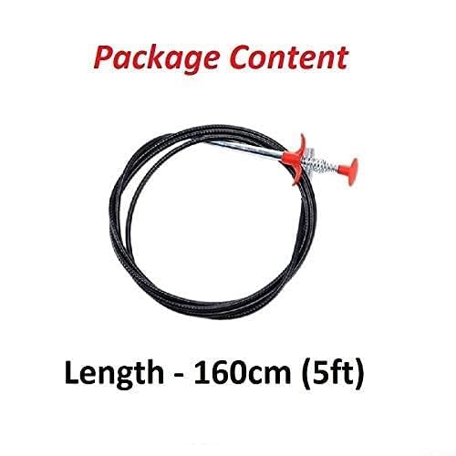 SHARK WAVE SHARKWAVE Hair Catching Drain Pipe Snake Cleaning Claw Wire Plastic Cleaning Spring Stick Sink Cleaning Stick Sewer Sink Tub Dredge Remover Spring Drain Basin Cleaner Tool (160 Cm) - Image 2