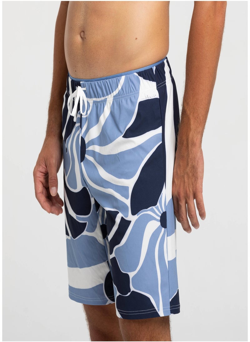 NABAIJI NABAIJI by DECATHLON, Men's Long Swim Shorts 100 Flo Quick-Dry & Stretchable Blue  - Image 2