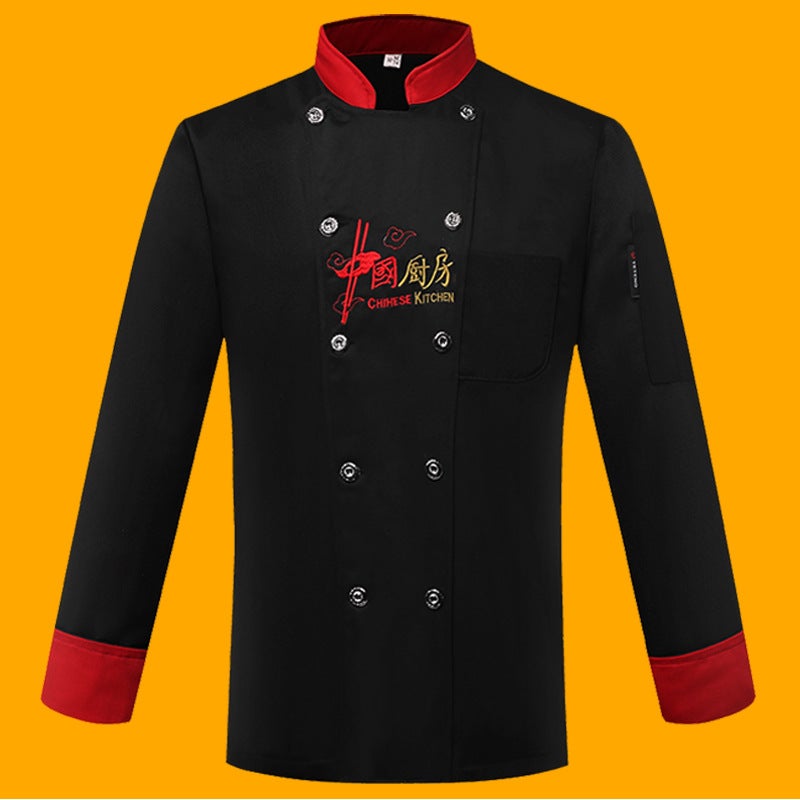 Chef Clothes Short Sleeve Summer Kitchen Restaurant Chef Work Clothes Long Sleeve School Canteen Kitchen Clothes Plus Size - Image 1