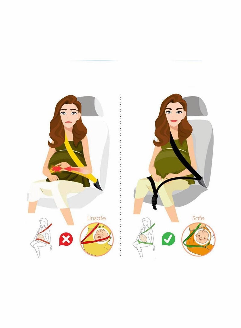 KASTWAVE Pregnancy Car Seat Belt Adjuster, Maternity Car Belt Adjuster, Strong Metal Car Pregnant Belt for Expectant Mothers, Comfort & Safety to Protect Unborn Baby - Black - Image 4