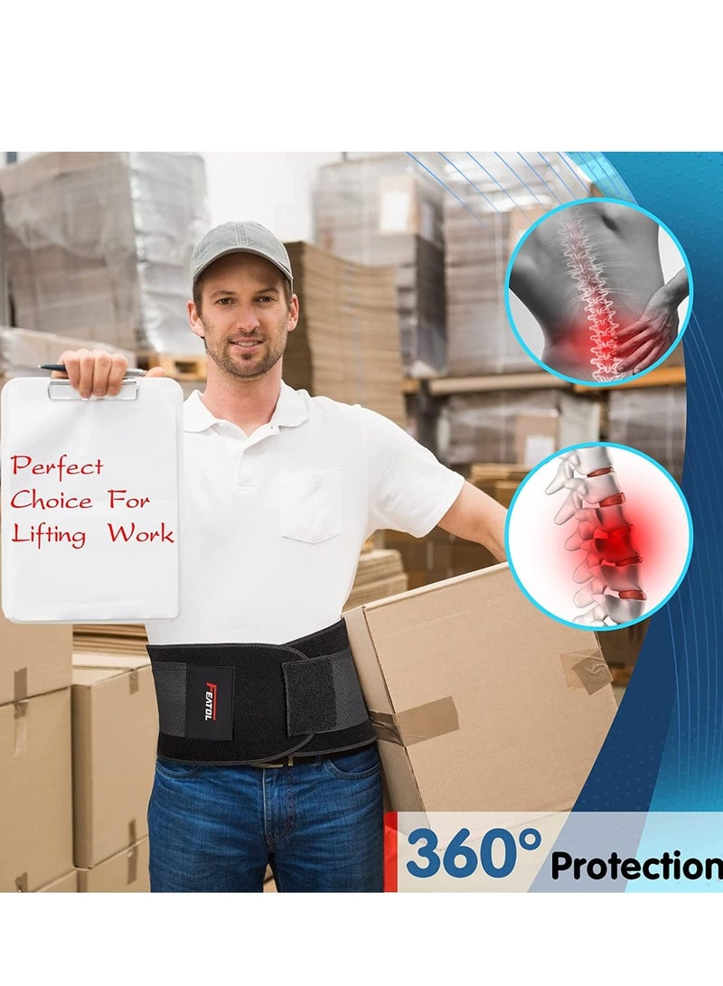 Back Brace Support Belt-Lumbar Support Back Brace for Back Pain, Sciatica, Scoliosis, Herniated Disc Adjustable Support Straps-Lower Back Brace with Removable Lumbar Pad for Men & Women
