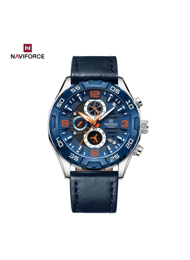 Naviforce Elegance Exquisite Multifunctional Men's Chronograph Watch (Blue) Original NF8043 - Image 2