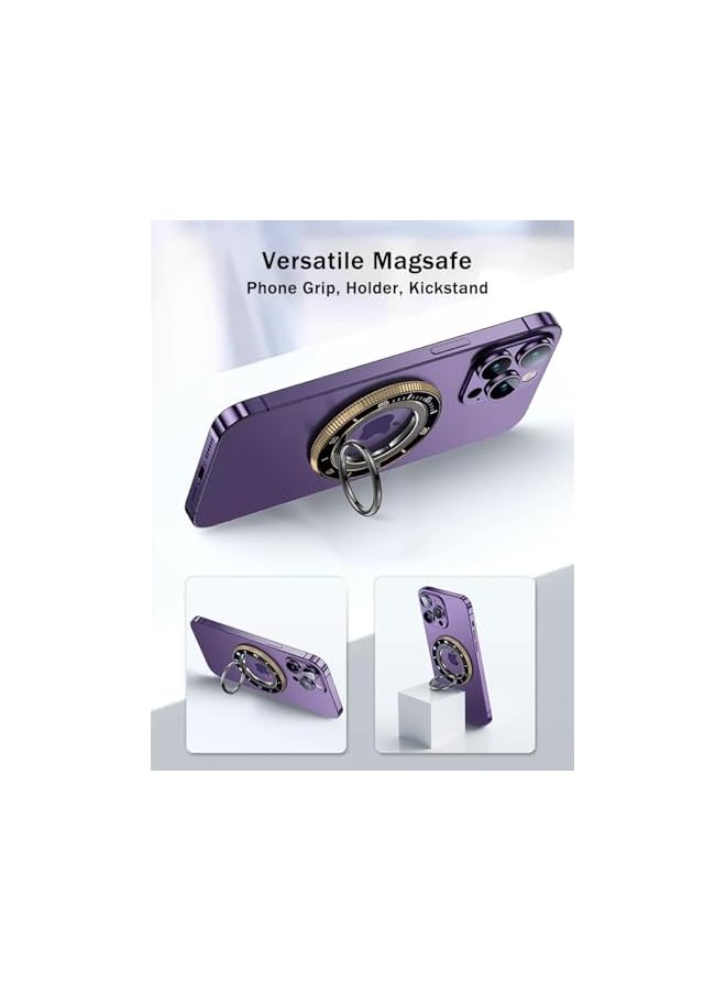 Green Tiger Magnetic Phone Ring Holder Grip for MagSafe, 360° Rotate Phone Ring Holder Finger Stand Double-Sided Magnetic for Magsafe Stand Fit for iPhone 15 14 13 12 Pro Max Mini, for MagSafe Accessories - Image 3