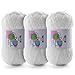 DAERBOF 3 Skeins Soft Fluffy Velvet Yarn Chenille Chunky Yarn for Hand Knitting and Crocheting DIY Craft Amigurumi Crochet Yarn31968yds 335oz Pure White - Image 2