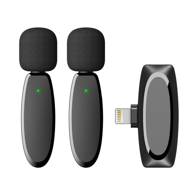 Treasure Everything Collar Microphone Wireless Microphone Short Video Live Equipment Digital Accessories Spot Wholesale and Retail AP004-2L one drag two 